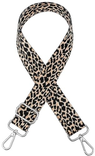 Leopard Breiter Taschengurt Verstellbarer 3.8cm Schultergurt, Taschengurte Zum Wechseln, Schultergurt Für Taschen, Gurt Für Umhängetasche, Stilvolles Accessoire Für Damen Und Mädchen