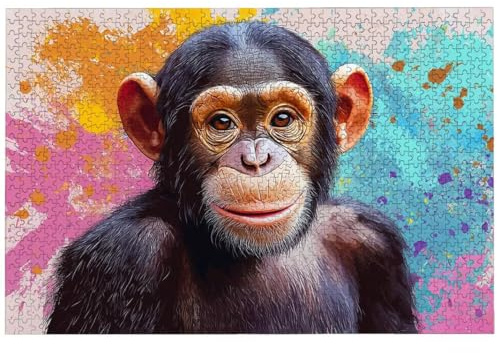 Monkey Jigsaw Puzzles for Adults 6000, 6000 Piece Jigsaw Puzzles for Adults, 179.5x105.5cm Hard Impossible Wooden Puzzle, Challenging Game for the Whole Family, Home Decor, Theme: (Colorful), -7685
