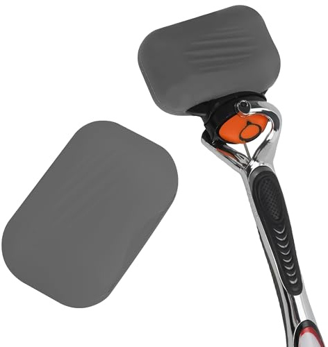 2-pack rakhyvel silikonfodral, bärbar rakhållare för resor, rakhyvel skydd kompatibel med Venus rakhyvel resväska, bladbehållare förvaring rakapparat hållare (grå)