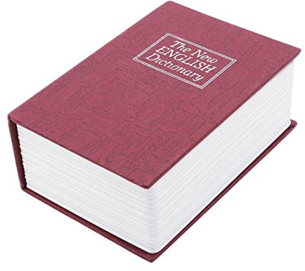 Underleaf Buch Safe mit Zahlenschloss Home Dictionary Umleitung Metall Safe Schließfach Sparschwein Schließbuch für Münzen Bargeld Geld Schmuck versteckter Safe