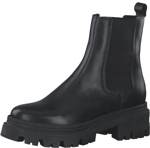 Tamaris dam Chelsea Boot 1–25404–41 normal, Svart läder, 41 EU