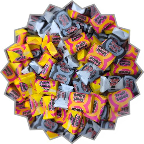 Fruit Salad Black Jacks - 1kg - Original Retro Fruit Salad Black Jacks Assorted Sweets Pick and Mix for Sharing, Gifts, and Parties, 1kg Bulk Bag. From Bentley & Ackerman Sweet Shop.