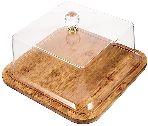 Luxshiny Plateau De Présentation De Gâteau Avec Couvercle Transparent Acrylique Pour Décoration De Cuisine Et Service à Dessert Support Multifonctionnel Pour Maison Hôtel Restaurant