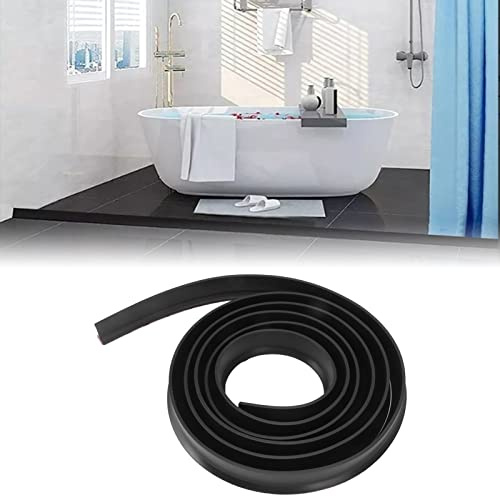 3M Schwallschutzleiste Dusche Selbstklebend, Duschtürschwelle Selbstklebend Gummi Dusche Wasserstopper Duschwassersperre Duschschwelle TPE Faltbare Duschwasserstop Duschdichtung für Bad und Küche