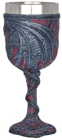 Genérico Copa de vino de dragón doble medieval,Copa de cáliz de vino de dragón medieval,Copa de vino con copa de amor con forma de corazón de dragón doble - Copa de vino de Halloween con diseño de