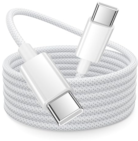 iPhone 15 16 17 Charger Cable 3M, USB C Charger Cable 3M Long Type C to Type C Fast Charging Lead USB C Fast Charge Wire for iPhone Air/17/16 Plus/16e/15 Pro Max,iPad Pro/Air/Mini 7,Samsung S25 S24