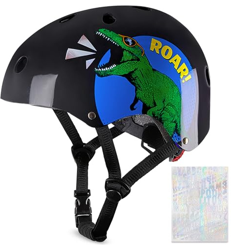 MHJY Casque Velo Enfant Casque Protection Roller Fille Ajustable Casque de Sécurité Sportive Trotinette Scooter Skateboard Moto pour Filles et Garçons 3-8 Ans