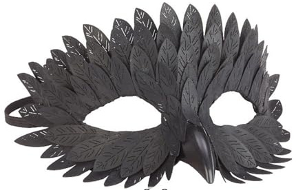 MIMIKRY Maske Rabe Schwarz Vogelmaske Maskenball Halloween Augenmaske Vogel Eule Eulenmaske Commedia dell'arte