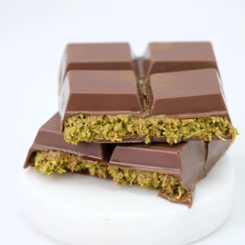 LUXURY BITES Dubai Chocolate 210 gr - Handgjord Belgisk Chokladpraliner med Pistage och Knafeh, 50% Mjölkchoklad, Lyxförpackning