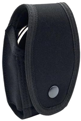 BCOATH Nylon Gürteltasche für Taktische Handschellen, Klein, Schwarz | Mehrzweckbeutel für Hosenbund, Leicht und Unauffällig unter Kleidung, Bequemes Tragen, Schwarz