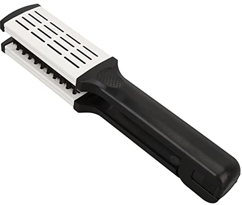Spazzola per capelli con morsetto a doppia faccia Piastra per capelli professionale per stirare i capelli Doppia spazzola con setole morbide Piastra per capelli con morsetto