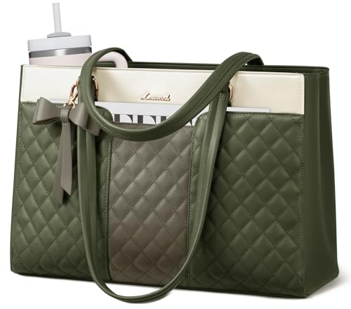 LOVEVOOK Damhandväska, stor, laptopväska, arbetsväska, shoppingväska, PU-läder, lärarväska, portfölj, skolväska, laptopväskor, bärväska, kvinnor för arbete, affärer, kontor, universitet, 15,6 zoll