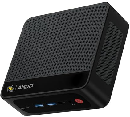 Beelink Gaming Mini PC SER5 Max, Ryzen 7 7735U (hasta 4,75 GHz), 16GB RAM LPDDR5, SSD NVMe 500 GB, salida triple pantalla 4K, AMD Radeon 680M, Wi-FI 6 / LAN 2,5GB/s/BT 5.4 / W11 Pro preinstalado