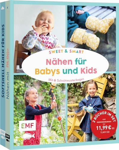 Sweet & smart – Nähen für Babys und Kids: Doppeltes Nähglück! 2 Bücher im Bundle: 25 praktische Projekte in den Größen 92 bis 128 mit 6 Schnittmusterbogen: Lätzchen, Matschhose, Regenjacke u.v.m.