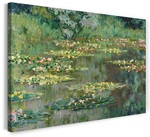 Printed Paintings Leinwand (100x70cm): Claude Monet - Seerosen