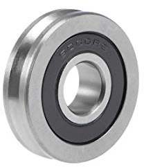 sourcing map V-Nut Spurführungslager 10x30x8mm Flansch Kugellager Roller Lager Ersatzteile V6000-2RS