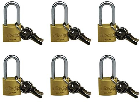 6er Set Vorhängeschlösser Kellerschloss Bügelschloss Kofferschloss grosse Bügel