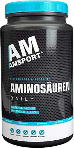 AMSPORT® Aminosäuren Weltmeisterformel 750g I EAA Aminosäure Pulver für Leistungssport Muskelaufbau und Regeneration I neutraler Geschmack ohne Zusatzstoffe I Laktose- und Glutenfrei