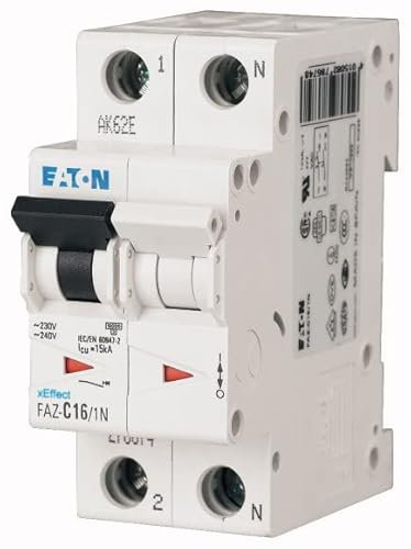 Eaton Leitungsschutzschalter Typ D, Pol 1P+N 40A xEffect DIN-Schienen-Montage