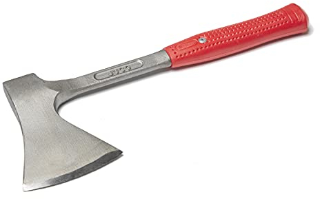 Juco Küchenbeil mit Metallgriff, Axt mit polierter Schneide, Beil-Griff mit PVC Beschichtet, Handbeil klein und griffig, Universale Mini Axt, Hackbeil für Küche und Outdoor 1050 g