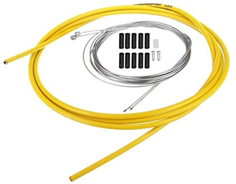 DLRSET Schaltzug, Universal-3m / 9.8ft Fahrrad-Basis Brems & Shift Umwerfer Kabel Linie Draht 4mm / 5mm, Gebirgsstraßen-Fahrrad-Kabel Radfahren (Color : Yellow)