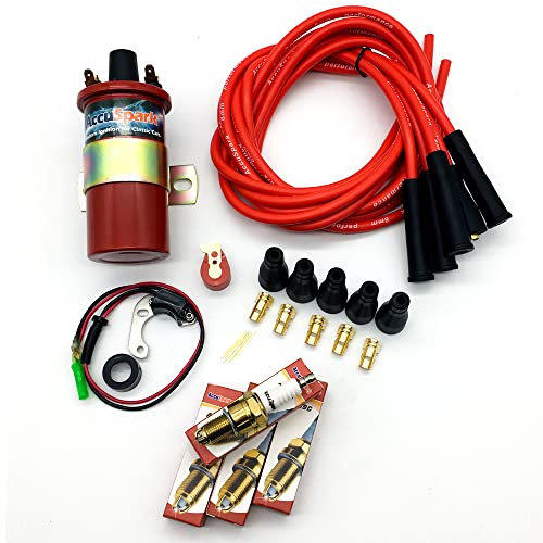 Lucas 25D distributor electronic ignition conversion kit with AccuSpark leads plugs and Sports coil