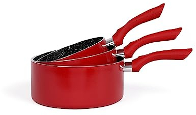 Livoo - Set de 3 casseroles MEN125N - Ø 16-18 - 20 cm, 2,5 mm d'épaisseur, antiadhésif