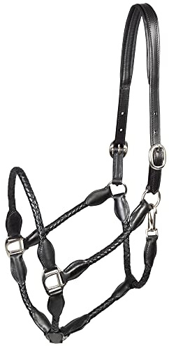 PFIFF 102922 Lederhalfter Trenza, geflochten, Schwarz, Full