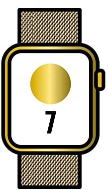 Apple Watch Series 7 (GPS + Cellular, 41mm) Reloj Inteligente con Caja de Acero Inoxidable en Oro - Pulsera Milanese Loop en Oro. Monitor de entreno, Resistencia alagua