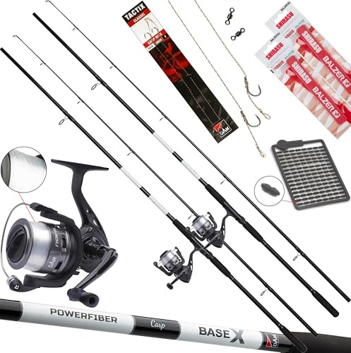 D-A-M Karpfen Set komplett Carp-X - Angelset 2 Karpfenruten + 2 Rollen (3,00 m)