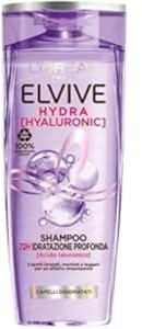 Elvive Hydra Hyaluronic Shampoo 72h Deep Moisture for Dehydrated Hair, 250 ml