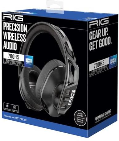 Nacon RIG 700 Pro HS, Casque de Jeu sans Fil, pour PS5, PS4, Noir