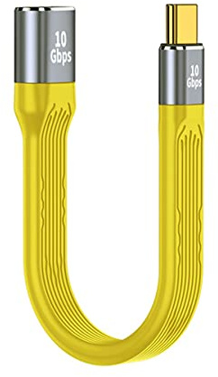 CY - Cable de datos USB 3.1 tipo C macho a USB 3.0 Type-A hembra, OTG, plano y delgado, FPC, 13 cm, para ordenador portátil y teléfono