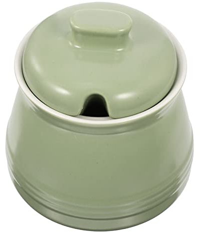 Cabilock 1 Juego Salero Azucarero De Cerámica Porta Sobres De Azúcar Tarro De Almacenamiento De Pimienta Tarro De Almacenamiento De Cocina Bote De Ceramica con Tapa Bolsa De Té con Cubierta