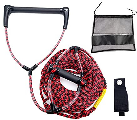 Vattenskidor rep 19/23 meter vattenskidåkning skidor surfrep knäbräda flytande surfrep wakesurf rep motorbåt vatten skidor bogserrep wakeboard rep (färg: H 19 m)