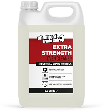 Chemical Trade Store Extra Strength Oven Cleaner 2.5L Heavy-Duty Liquid Gel Formula for Removing Tough Grease, Burnt Food, and Carbon Build-Up- Professional Oven Degreaser for Home and Commercial Use