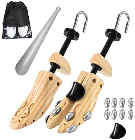 eachway Wooden Shoe Stretcher Men Women,Premium 4-Way Shoe Tree Stretch Length Width for Wide Feet, M(for M's Us6.5-10; Wm's Us10-13.5), M(for M's Us6.5-10; Wm's Us10-13.5)
