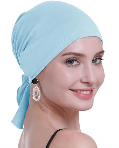 OSVYO Bambus Chemo Kopftuch für Frauen mit Haarausfall - Krebspatienten kopfbedeckung Turban in Versiegelter Verpackung