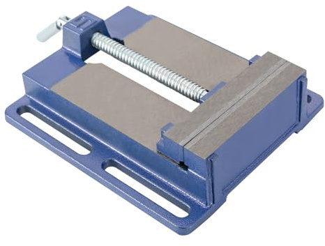 Étau pour perceuse, étau de machine, perceuse à colonne, mécanicien, plateau de table, verrouillage (bleu, argent)