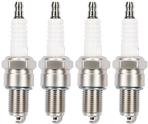 TWEJHX Kompatible Motorrad-Zündkerze für F7RTI F7RTC BR7EIX BR8EIX BR9EIX BR10EIX BPR5EIX BPR6EIX BPR7EIX BPR8EIX 11 GR5IX(4PCS Nickel Alloy)