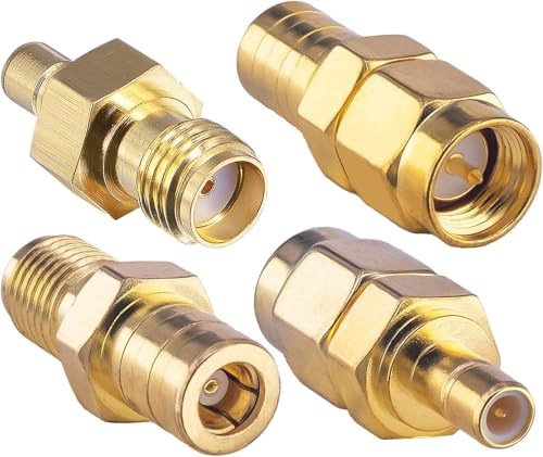 SMB to SMA Antenne Adapter Kit - 4 Typ Coaxiale RF DAB Antenne für Sirius XM Satellite Radio mit Männlich zu Weiblich Verbindern