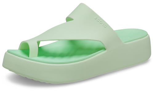 Crocs Women's Getaway Toe Loop Platform Sandals, LiteRide Comfort, Jade Tint, 8