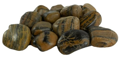 Dekosteine braun poliert 20 kg, Kieselsteine Garten 5-8 cm, Zierkies für Vasen, Flusssteine, Ziersteine, Flusssteine Pflanzen, Deko-Kies, Steine-Garten, Kies, Flusskiesel, braune Steine Deko