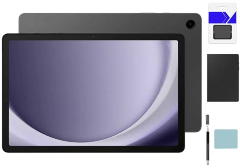 Samsung Galaxy Tab A9+ 64GB 10.9'' Android Tablet + Galaxy Tab A9+ Book Cover (Black), Upgraded Chipset, Multi Window Display, Slim, Light, Durable Design, Graphite with Accessories