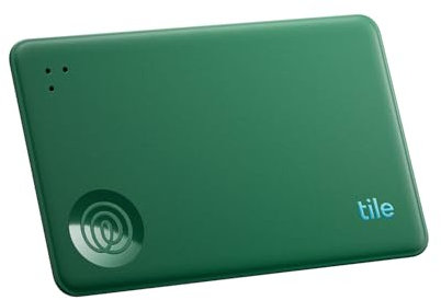 Tile by Life360 Slim - Wallet Finder, Bluetooth Tracker and Item Locator for Luggage Tags, Passports and More. Both iOS and Android Compatible. Phone Finder. 1-Pack (Green Surf)