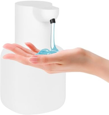 Automatic Soap Dispenser Touchless 520ml, Electric Liquid Soap Dispenser with Sensor, USB-C Rechargeable, 4 Adjustable Levels, IPX5 Waterproof for Kitchen, Bathroom, Office (White)