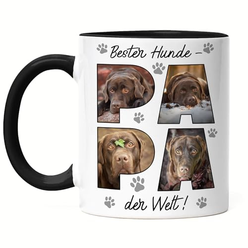 Kiddle-Design Tasse avec photo et nom personnalisables, pour propriétaires de chiens, amoureux des chiens, cadeau pour la fête des pères et un anniversaire, pour maître