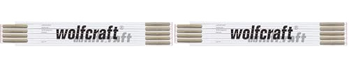 wolfcraft 5227000 - Mètre Pliant en Hêtre - Longueur 2 m (Lot de 2)