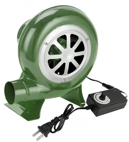 JOUFNING Centrifugal elektrisk BBQ luftfläkt – pumpfläkt med guvernor, elektrisk smed smide fläkt med variabel hastighet, matlagning utomhus grillar bug verktyg (100 W)