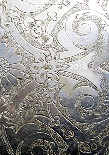 MY BIG FAT CALENDAR 2018 - SILVER ORNAMENT (Great Britain): 1 day per page, DIN A4